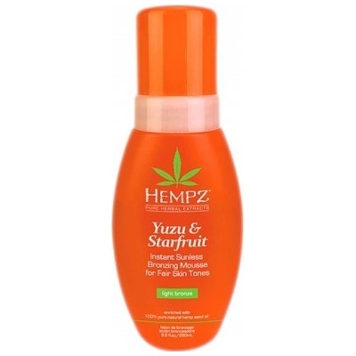 Hempz samoopalovací pěna pro světlou pokožku - yuzu a starfruit 250 ml