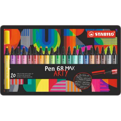 STABILO Pen 68 Max 20 barev v plechu Arty