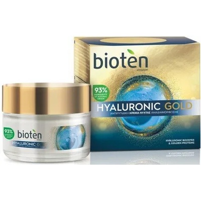 BIOTEN Уплътняващ нощен крем против бръчки, Bioten Hyaluronic Gold Night Cream 50ml