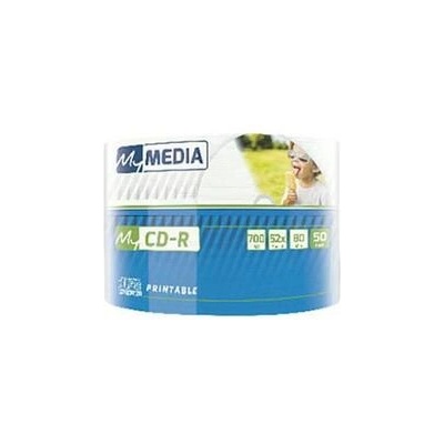MY MEDIA CD-R Wide Printable, 700 MB, 52x, 50 броя, в целофан (069206)