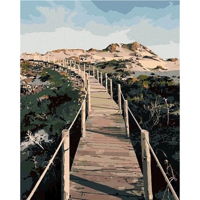 Zuty malování Podle čísel Dřevěná Lávka V Parku Sintra-Cascais 80 x 100 Cm Plátno