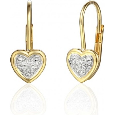 Gems Diamantové dívčí náušnice Lisa žluté a bílé zlato 3831113-5-0-99
