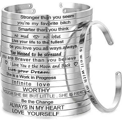 Šperky4U ocelový s rytinou textu OPA1730ST-6