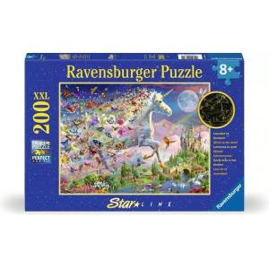 Ravensburger - Puzzle Magical Butterfly Unicorn neon - 200 piese