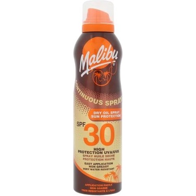 Malibu Continuous Spray Dry Oil SPF30 водоустойчив слънцезащитен спрей 175 ml