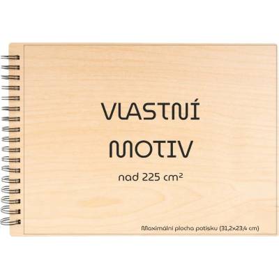 GEDEON Fotoalbum na fotorůžky 32x23 cm 60 stran Plywood GRAVÍR Motiv gravíru: Motiv květiny "X" + text