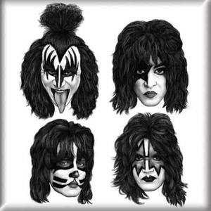 Kiss Graphite Faces Магнит (KISSMAG07)