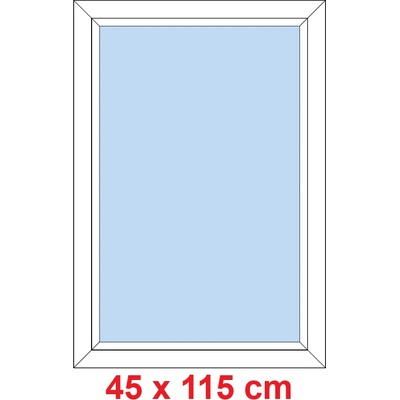 Soft Plastové okno 45x115 cm, FIX neotevíravé, Antracit struktura/bílá