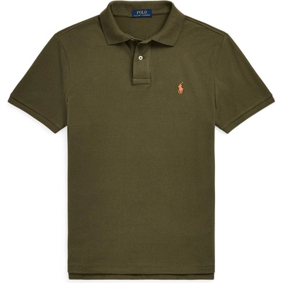 Ralph Lauren Риза с къс ръкав Polo Ralph Lauren Men's Custom Slim Short Sleeve Shirt - Canopy Olive