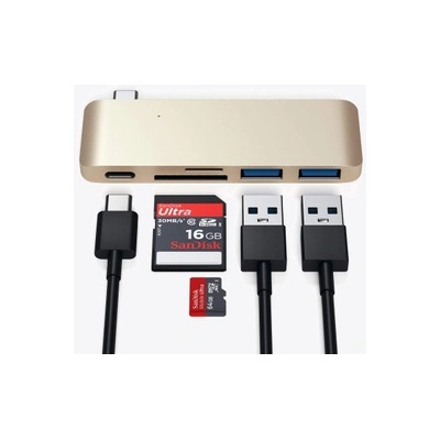Satechi Type-C USB Passthrough Hub Gold (STTCUPG)