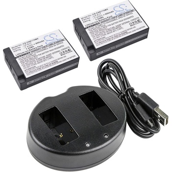 Cameron Sino Батерия със зарядно устройство за Canon EOS Kiss X8i, EOS 750D, EOS 200D и други, 950 mAh, Li-Ion (CS-CB064)