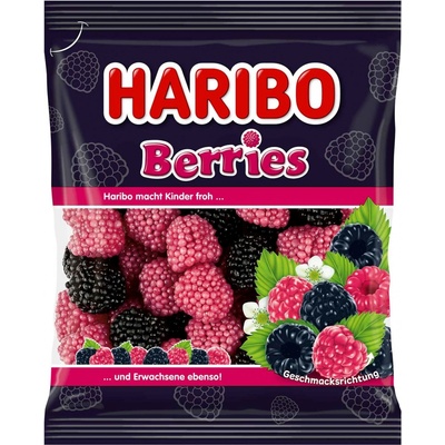 Haribo Berries želé s príchuťou malina a černica 175 g