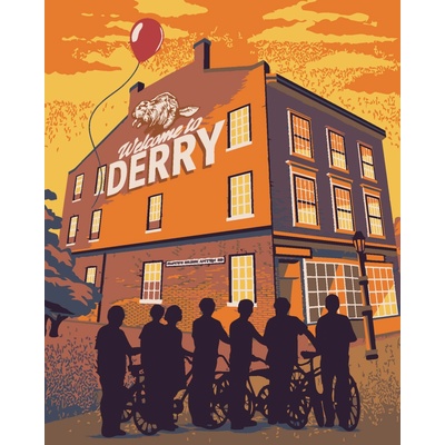 ZUTY Malování podle čísel VÍTEJTE V DERRY TO Rozměr 40 x 50 cm Rámování vypnuté plátno na rám