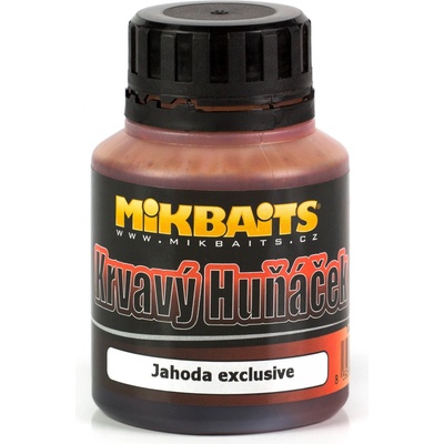 MikBaits Dip Krvavý Huňáček Jahoda Exclusive 125 ml