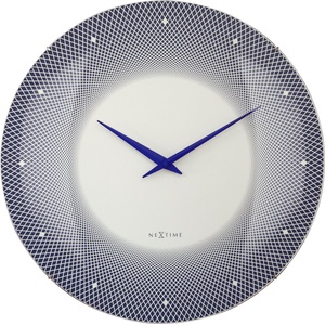 NeXtime Стенен часовник Deep 50 синьо-бял (3315BL)