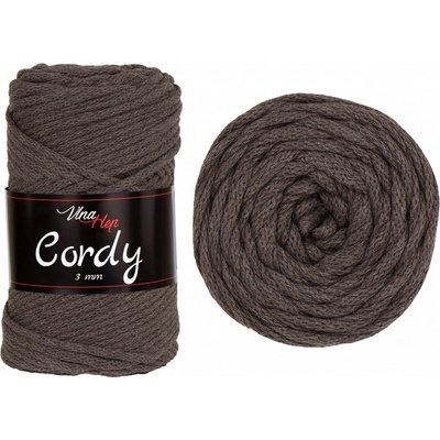 Vlna-hep Cordy 3mm - šňůra bavlna Cordy 3mm: 8224 Hnědá