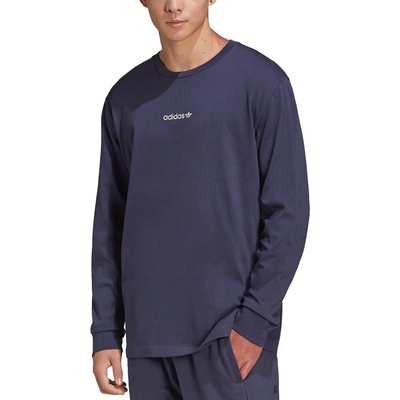 Adidas Originals Long Sleeve Graphic Blouse Navy - XS