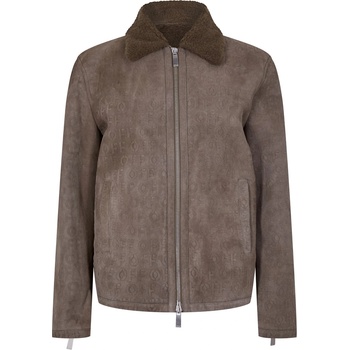 Image 1 of OFF WHITE Яке OFF WHITE Men's Blouson Sheepskin Long Sleeve Shearling Jacket - Beige