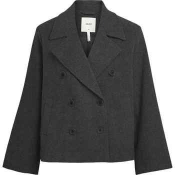 OBJECT Палто Object Keily Short coat - Grey (Dark Grey Melange)