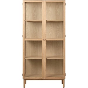 Unique Furniture Витрина от дъбова дървесина в естествен цвят 190x90 cm Elba - Unique Furniture (48480200)