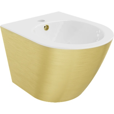 Mexen Lena висящо биде, бяло/златен мотив линии - 35224807 (35224807)