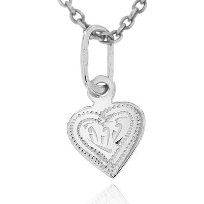 Zlatnictví U Kostela Zlatý přívěsek srdce s ozdobnou rytinou 646b