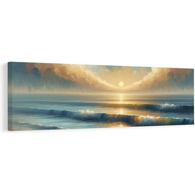 Obraz romantický východ slunce - 120x40