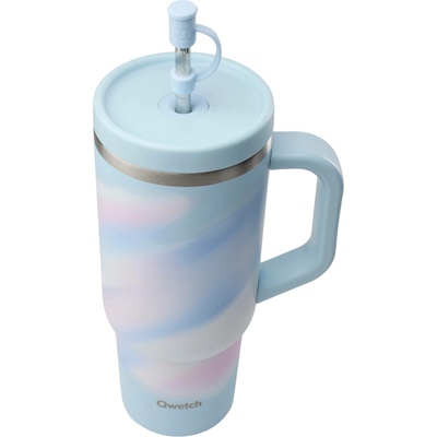 Qwetch Travel cup isotherme inox Aura 900 ml Pastel blue
