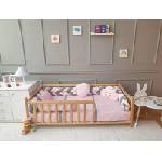 Babyhome Бебешки спален комплект за монтесори легло 90/190 см. Цвят РОЗОВ