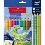 Faber-Castell Grip Динозавър 18+6 триъгълни цветни моливи FC201546 (FC201546)