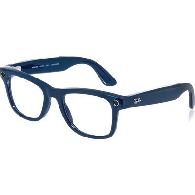 Meta RAY-BAN Meta Wayfarer (Large) Smart Glasses (Gen 2) - Shiny Cosmic Blue, Clear to Sapphire Tran (0RW40126628MF53)