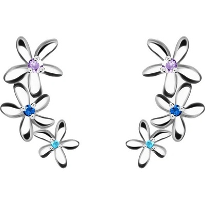 Preciosa stříbrné Fresh kytičky s kubickou zirkonií 5345 70