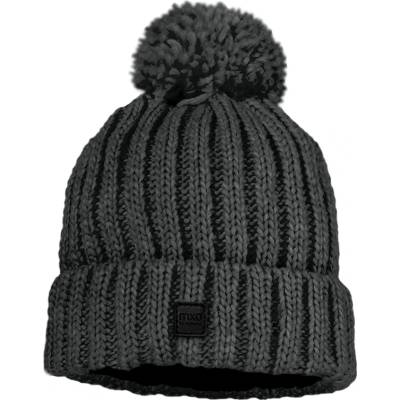 maximo Детска зимна шапка (beanie) Maximo Kid's Mütze Rippe mit Pompon und Fleecefutter Beanie - Anthracite - размер 53-55 cm (904-2947-0112)