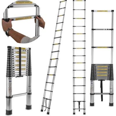 Hliníkový teleskopický rebrík 5m 150kg