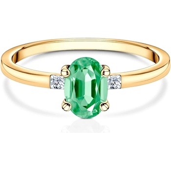 SAVICKI Годежен пръстен Savicki: злато, смарагд, диаманти