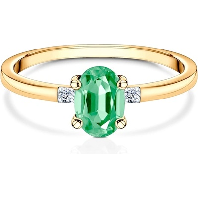 SAVICKI Годежен пръстен Savicki: злато, смарагд, диаманти