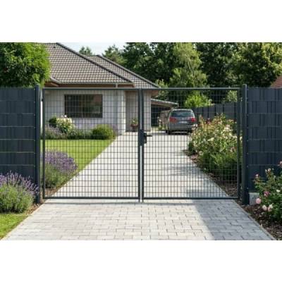 Strend Pro METALTEC DUO, 3580/1450/100x50 mm, antracit, dvoukřídlý, zahradní, ZN+PVC, RAL7016
