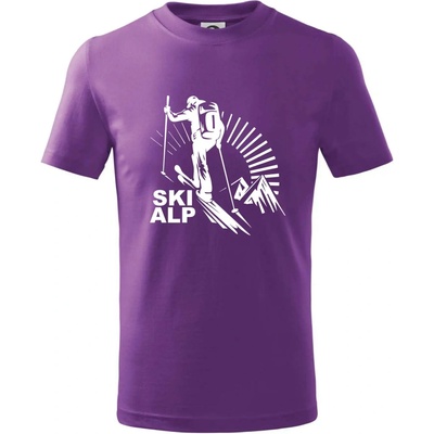 Skialp trip tričko detské fialová
