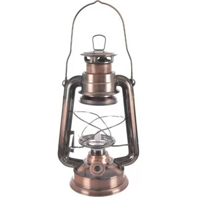 Lucerna sklo/kov LED černá 12x12x25 cm