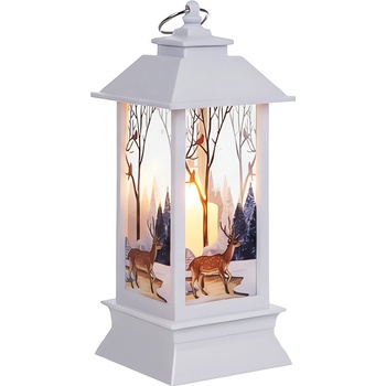 Ruhhy 26753 LED vianočný lampáš 12,5 cm, biely