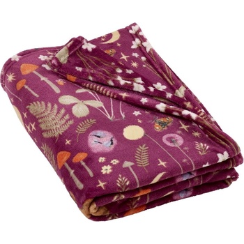 Catherine Lansfield Лилаво одеяло от микроплюш 130x170 cm Enchanted Twilight Animals - Catherine Lansfield (DS/57733/W/130170/PLU)