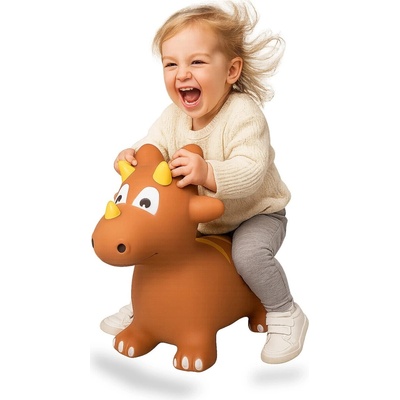 Jamara HoppyDoo Nafukovací skákací dinosaurus triceratops s pumpičkou