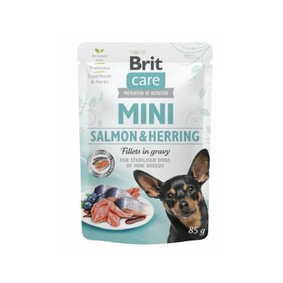 Brit Care Mini Salmon & Herring Sterilised fillets in gravy 85g