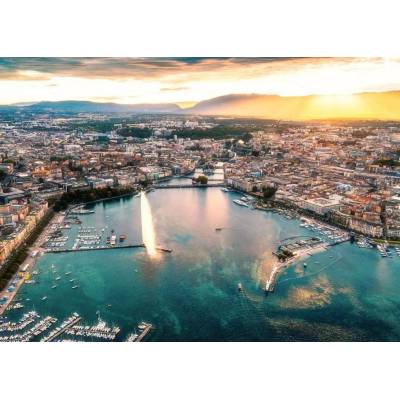 Ravensburger - Puzzle Sunset in the heart of Geneva - 1 000 piese