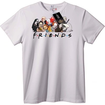 NOONEBRAND Тениска Хелоуин Приятели Ужас - 2XL, Black