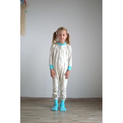 Detský overal Lietajúce pierka ponožky mentolové