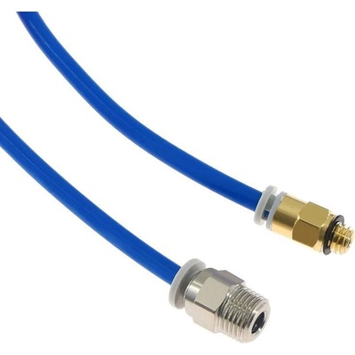 Комплект тефлонова гъвкава тръба 1 метър - 2mm/4mm PTFE и пневматични конектори за 1.75mm филамент до 280°C