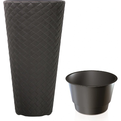 Prosperplast Květináč MATUBA SLIM + vklad antracit 40 cm