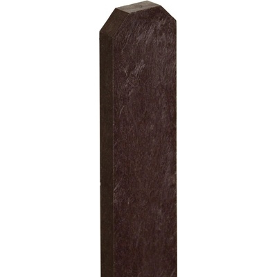 Plastová plotovka 78x21 mm, výška 120 cm, s tříhrannou hlavou, hnědá