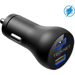 TeckNet Зарядно за кола с два USB изхода и технология за бързо зареждане - TeckNet Quick Charge 3.0 Car Charger ECC01215BA01 (черен) (ECC01215BA01)